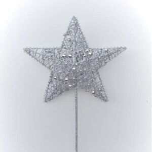 Silver Tree Top Star – 20 cm