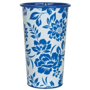 Flower Vase Painted Metal