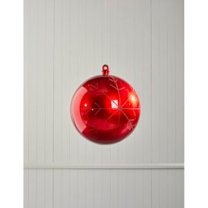 60cm Red Hanging Bauble with Snowflake