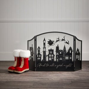Christmas Fireplace Screen – To All A Goodnight