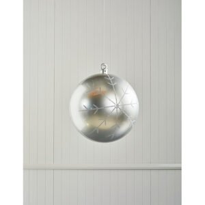 60cm Silver Hanging Bauble with Snowflake