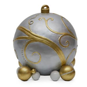 53cm Silver and Gold Bauble