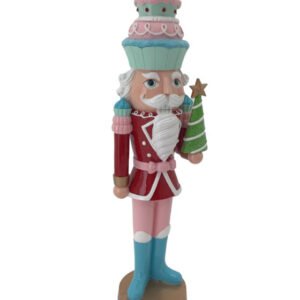 45cm Pastel Christmas Soldier with Christmas Tree