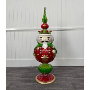 1.27m Red and Green Nutcracker Finial