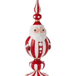 Red and White Santa Finial