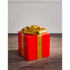 60cm Red Gift with Gold Bow