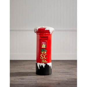 1.38m Red, Black and Gold Mailbox