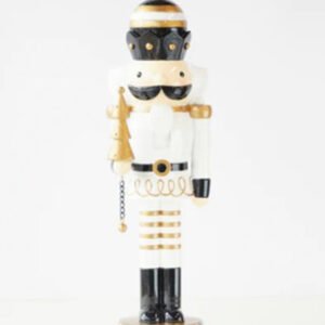 40cm Black, White and Gold Nutcracker