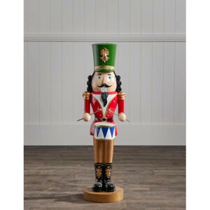 95cm Red and Gold Nutcracker with Drum