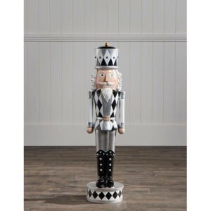 90cm Silver and Black Nutcracker
