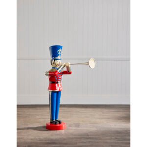 1.2m Blue and Red Soldier with Trumpet