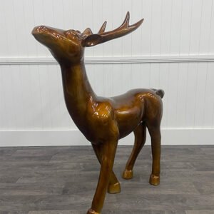 1.3m Copper Standing Reindeer