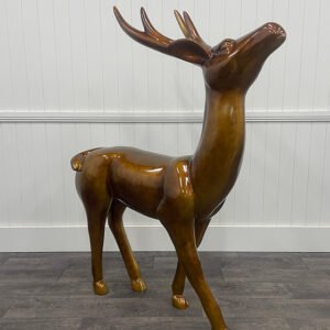 1.5m Copper Standing Reindeer