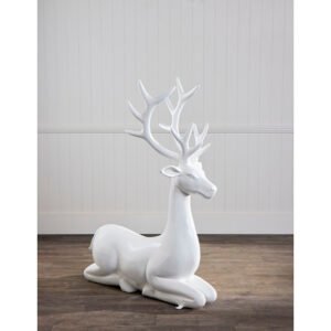 1.34m Sitting White Stag