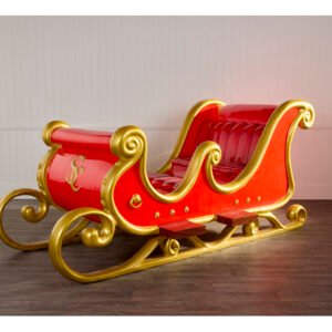 2.9m Red and Gold Santa Sleigh