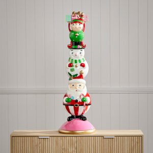 94cm Santa Snowman Elf Tower