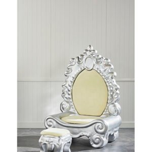 1.8m Gold and Silver Santa Throne
