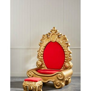 1.8m Red and Gold Santa Throne