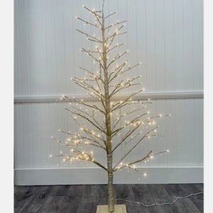 Champagne Gold Tree – Pre-lit Artificial Christmas Tree – Champagne- 6 foot