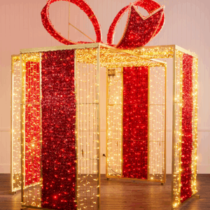 3m Gold and Red Light Up Gift Box Arch