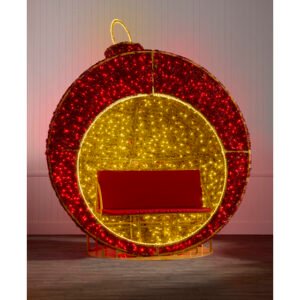 3.05m Red and Gold LED Bauble Seat