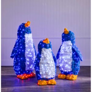 Small – LED Penguin Family – Set of Three