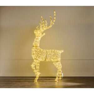 3m Light Up Reindeer Looking Up with Moving Head and Warm White Lights