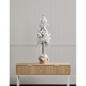 Snow Flocked Pine Tree – Artificial Table Top Christmas Tree – Snow Flocked Green – 3 foot