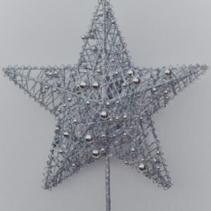 Silver Tree Top Star – 40 cm