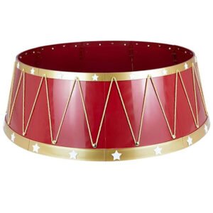 Red/Gold Drum Christmas Tree Collar