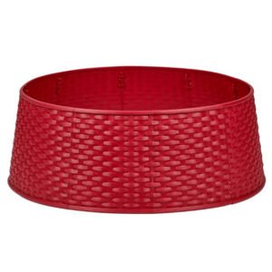 Rattan Christmas Tree Collar – Red