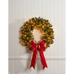 Red Gold Ribbon Bow- 45 cm