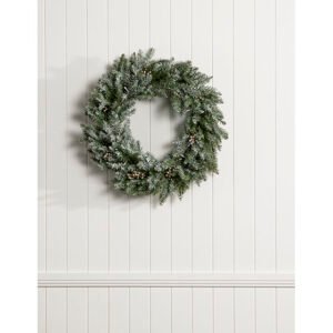 2.5′ Pre-lit – 2Colour LED Wreath- Green – 76 cm