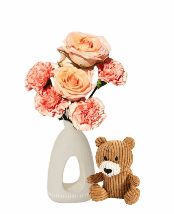 Art Deco Peach Roses