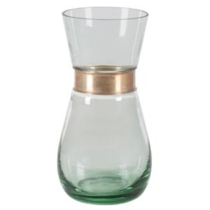 Glass with gold band on middle 10 inches high