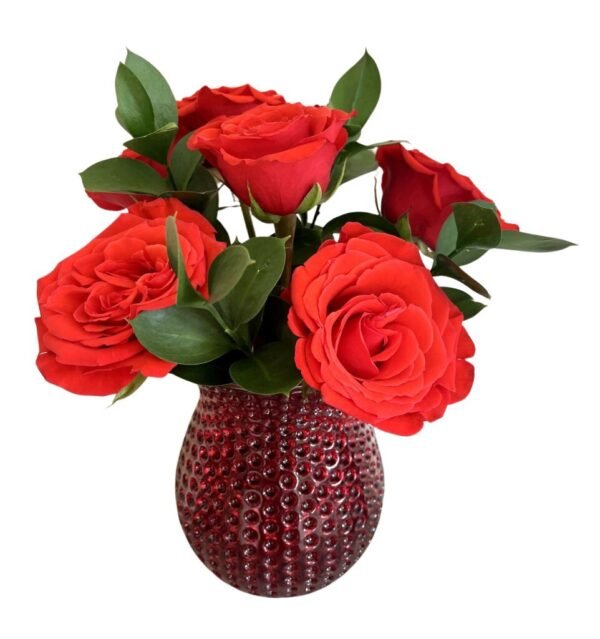 Red Roses & Ruscus - Image 3