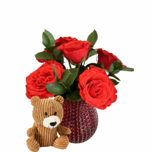 Red Roses & Ruscus