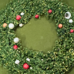 Used - 144" Deluxe Oregon Fir Wreath - Warm White