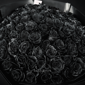 Glitter Black Rose Bouquet