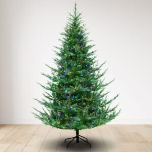 Sierra Fir Christmas Tree W/ 1600 3mm Dual Color, Twinkle lights - 9 Function, 65D, 7.5'