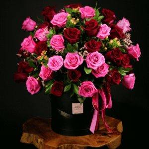 50 Box - Red & Hot Pink Roses